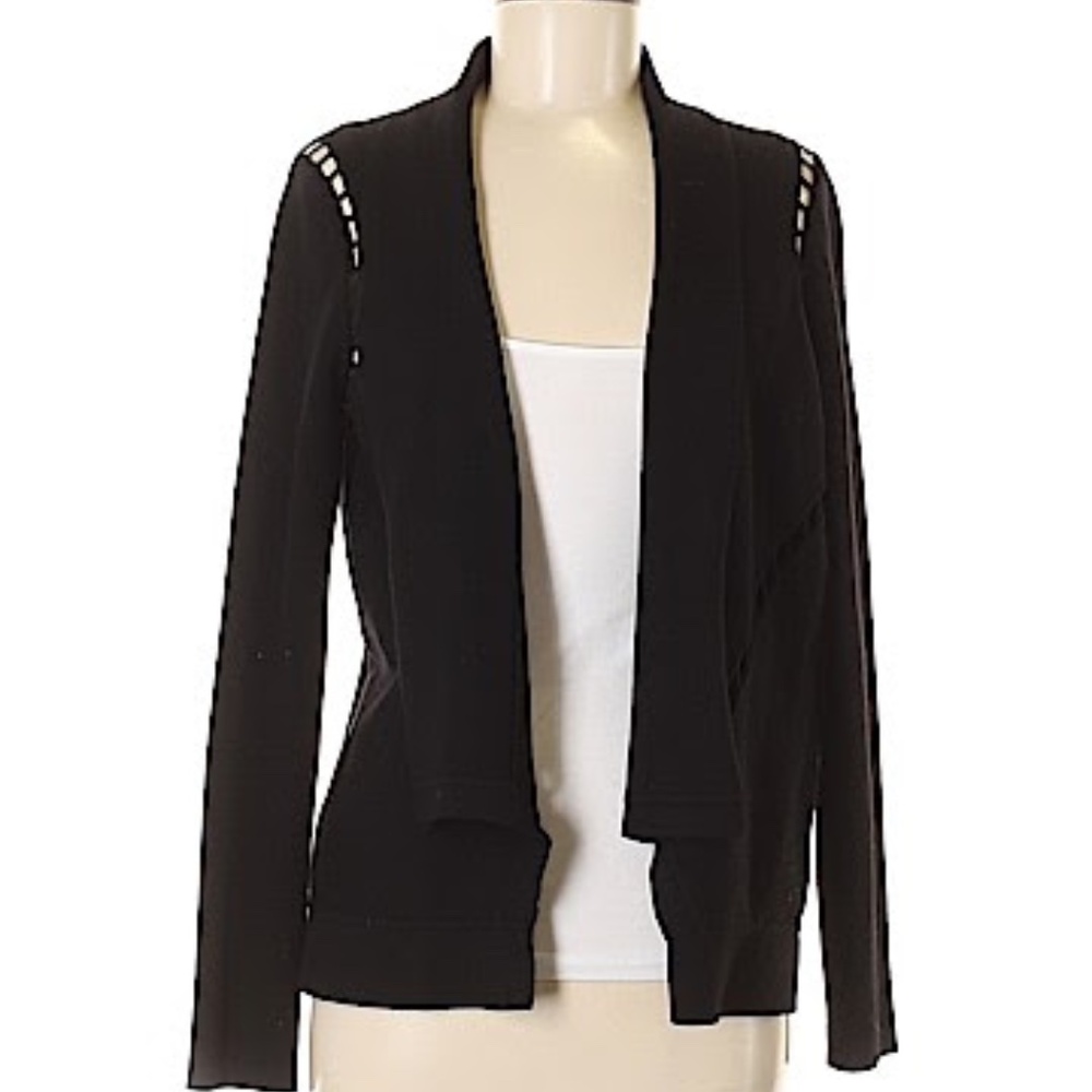 Milly Cardigan Black with cutouts - Medium